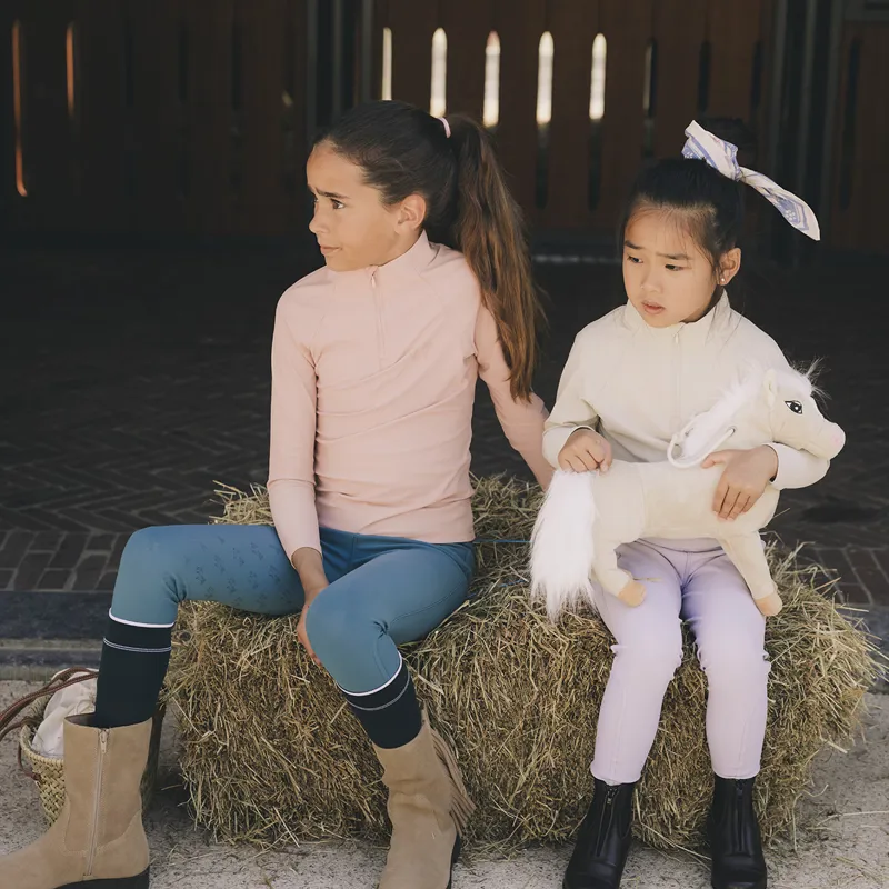 Kentucky Sammy Junior Girls Full Grip Riding Tights - Light Purple-8