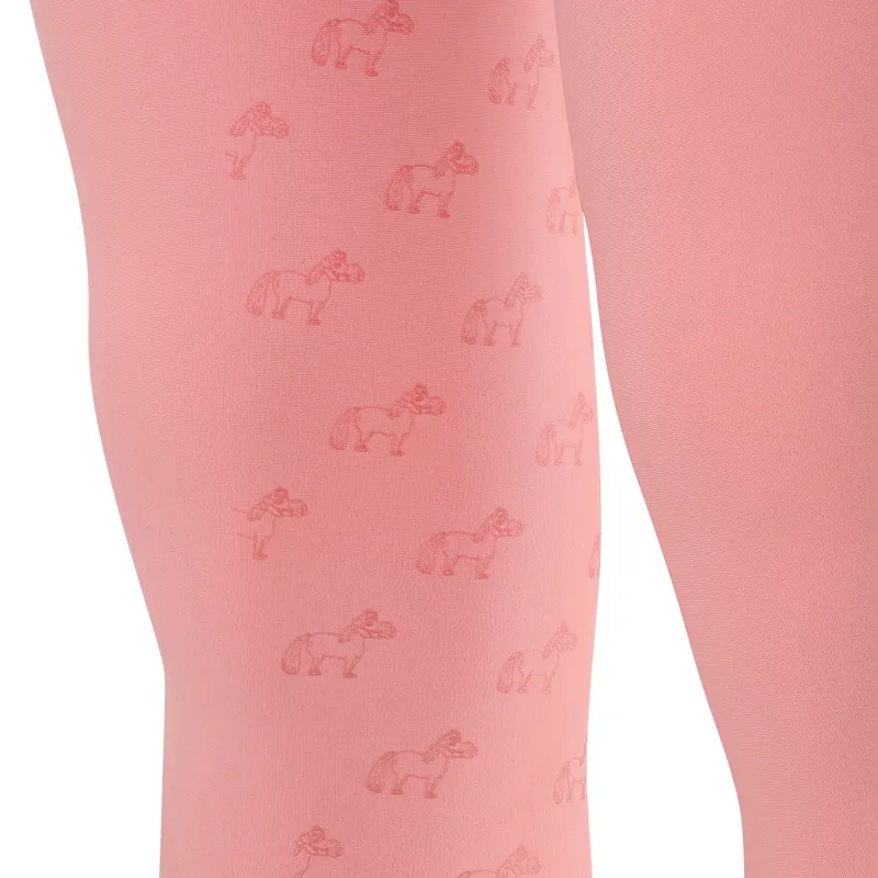 Kentucky Sammy Junior Girls Full Grip Riding Tights - Old Rose-2