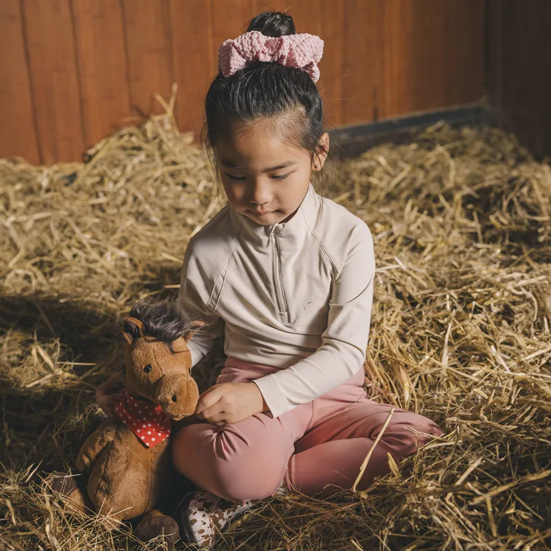 Kentucky Sammy Junior Girls Full Grip Riding Tights - Old Rose-6