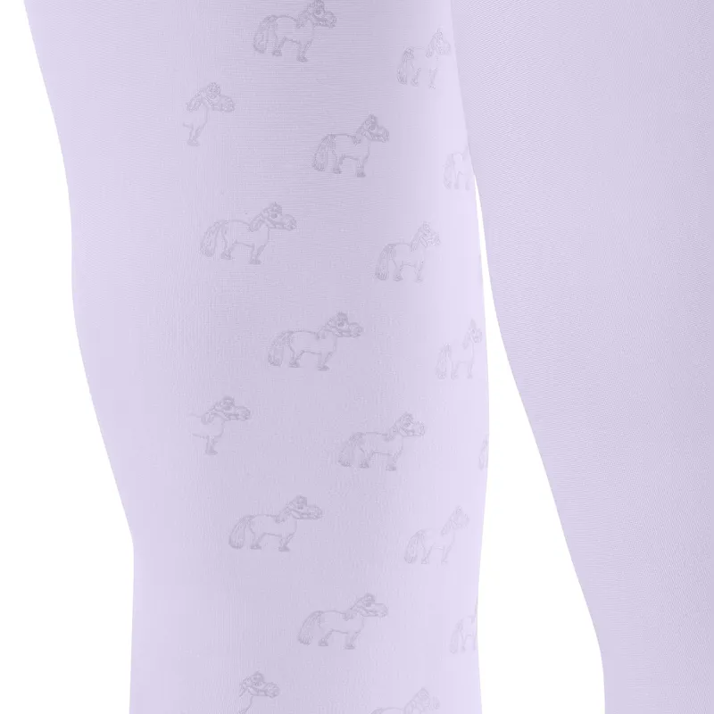 Kentucky Sammy Junior Girls Full Grip Riding Tights - Light Purple-12