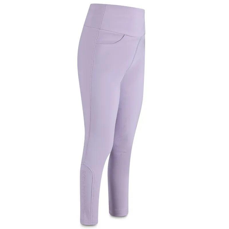 Kentucky Sammy Junior Girls Full Grip Riding Tights - Light Purple