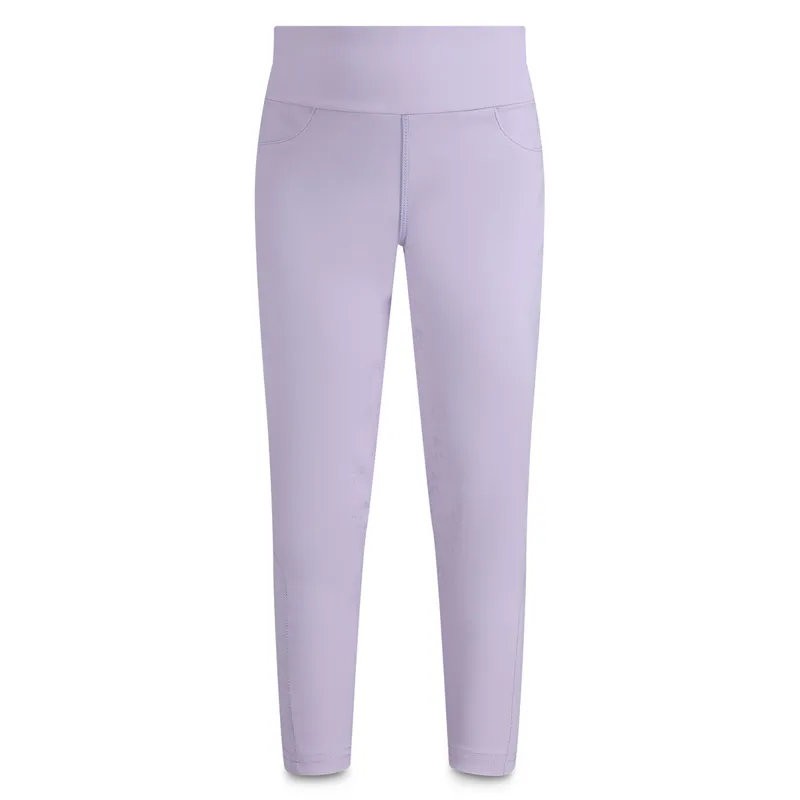 Kentucky Sammy Junior Girls Full Grip Riding Tights - Light Purple-1