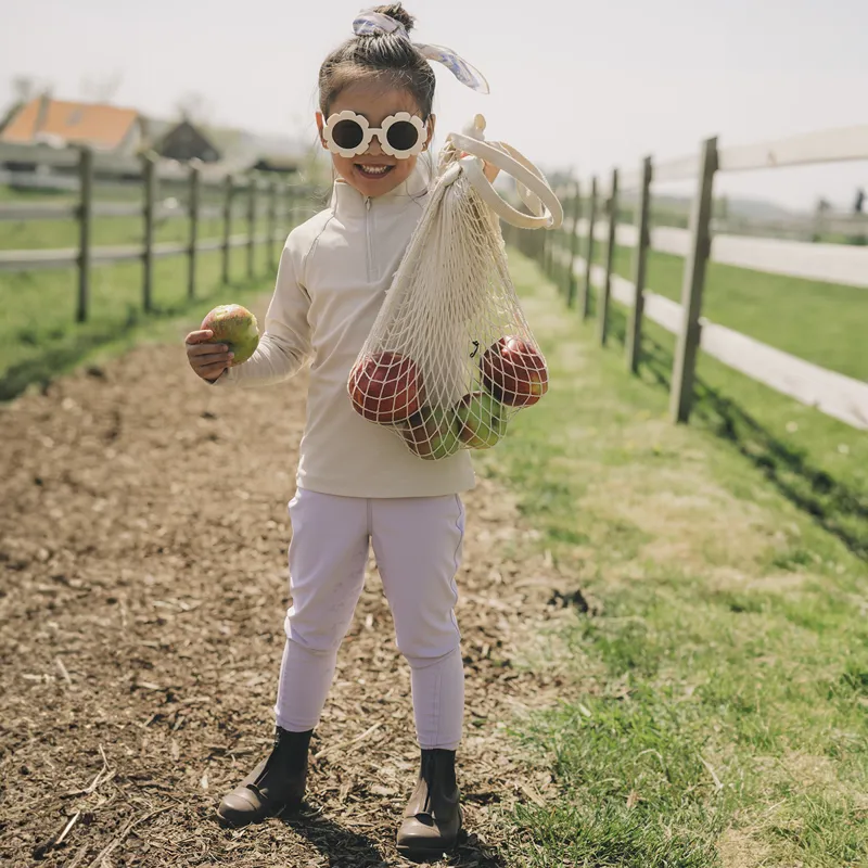 Kentucky Sammy Junior Girls Full Grip Riding Tights - Light Purple-6