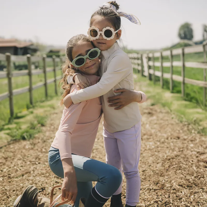 Kentucky Sammy Junior Girls Full Grip Riding Tights - Light Purple-10