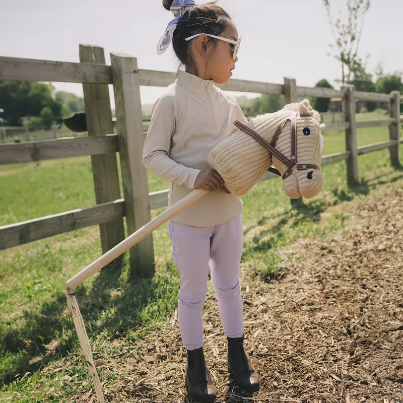 Kentucky Sammy Junior Girls Full Grip Riding Tights - Light Purple-9