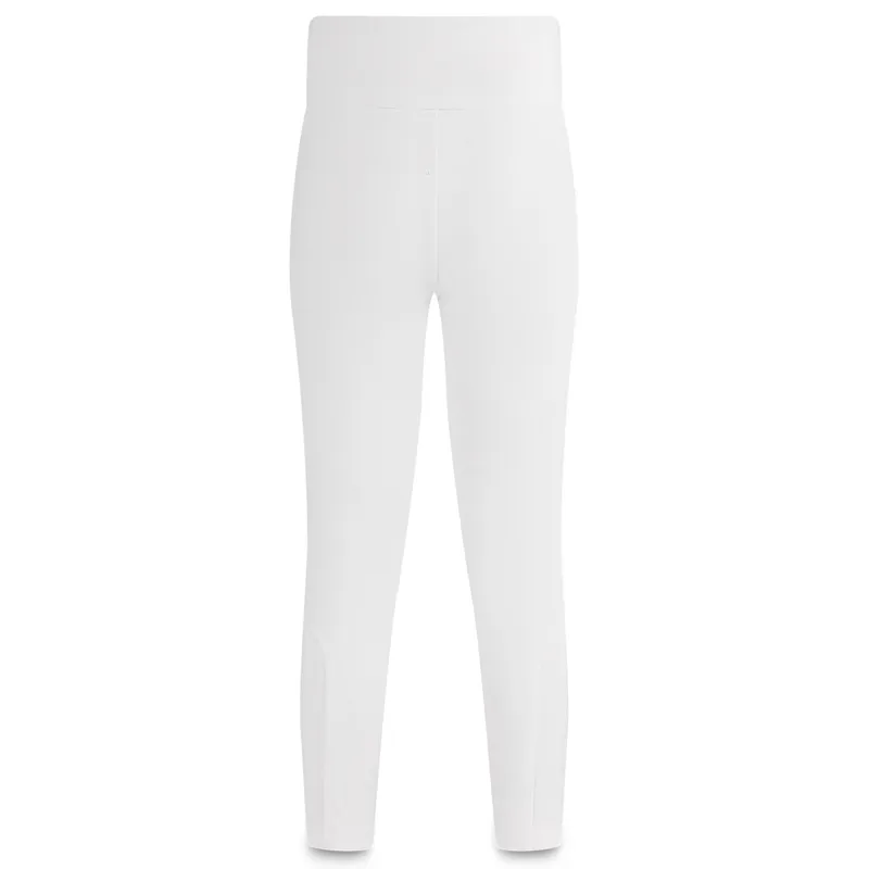 Kentucky Sammy Junior Girls Full Grip Riding Tights - White-9