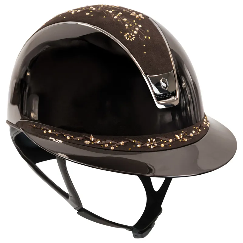 Samshield Miss Shield ShadowGloss 2.0 Flower Swarovski Jewelry Hat - Brown