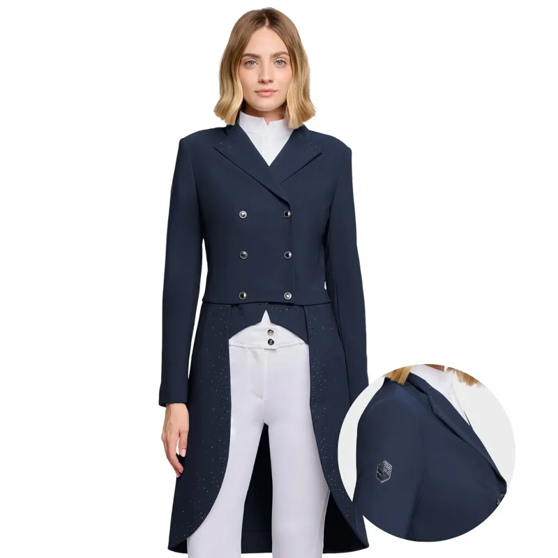 Samshield Crystal Rain Womens Dressage Tails - Navy