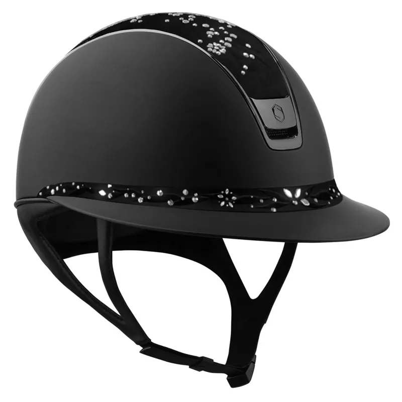 Samshield Miss Shield Shadowmatt 2.0 Flower Swarovski Jewelry Hat - Black
