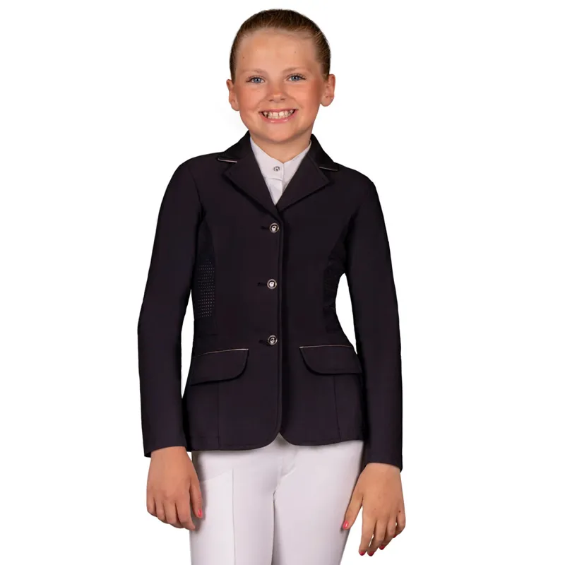 QHP Sariah Junior Girls Show Jacket - Black