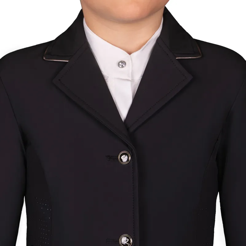 QHP Sariah Junior Girls Show Jacket - Black-4
