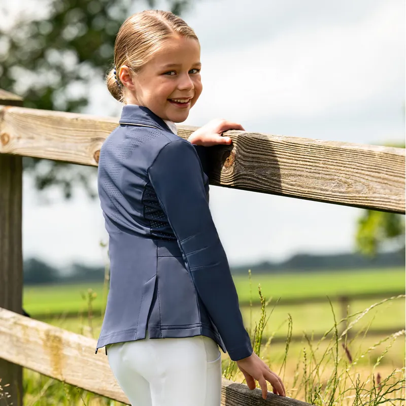 QHP Sariah Junior Girls Show Jacket - Navy-10