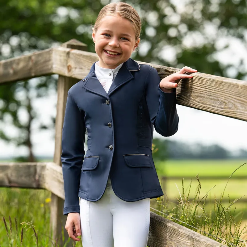 QHP Sariah Junior Girls Show Jacket - Navy-9