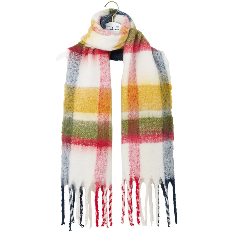 Lighthouse Ladies Scarf - Antique Gold/Deep Teal/Mocha-1