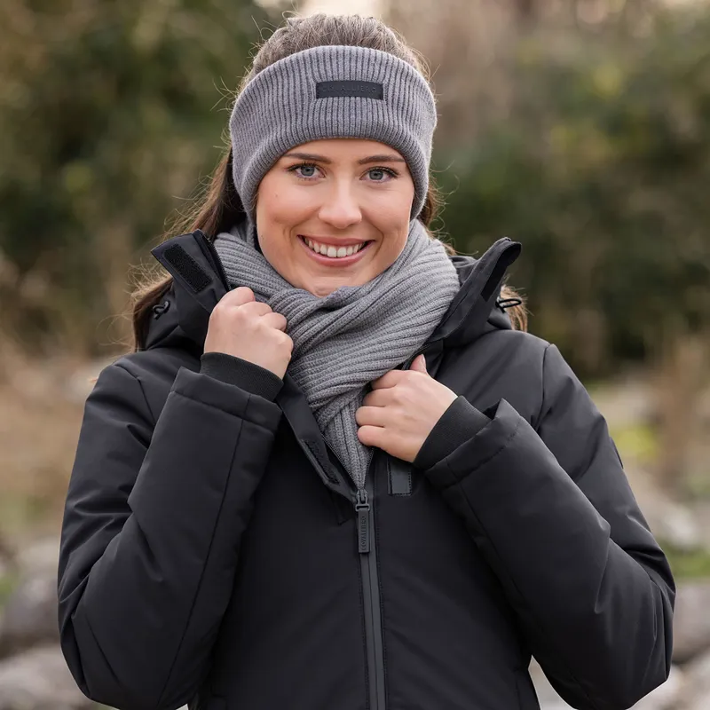 Covalliero Knitted Scarf - Steel Grey-1