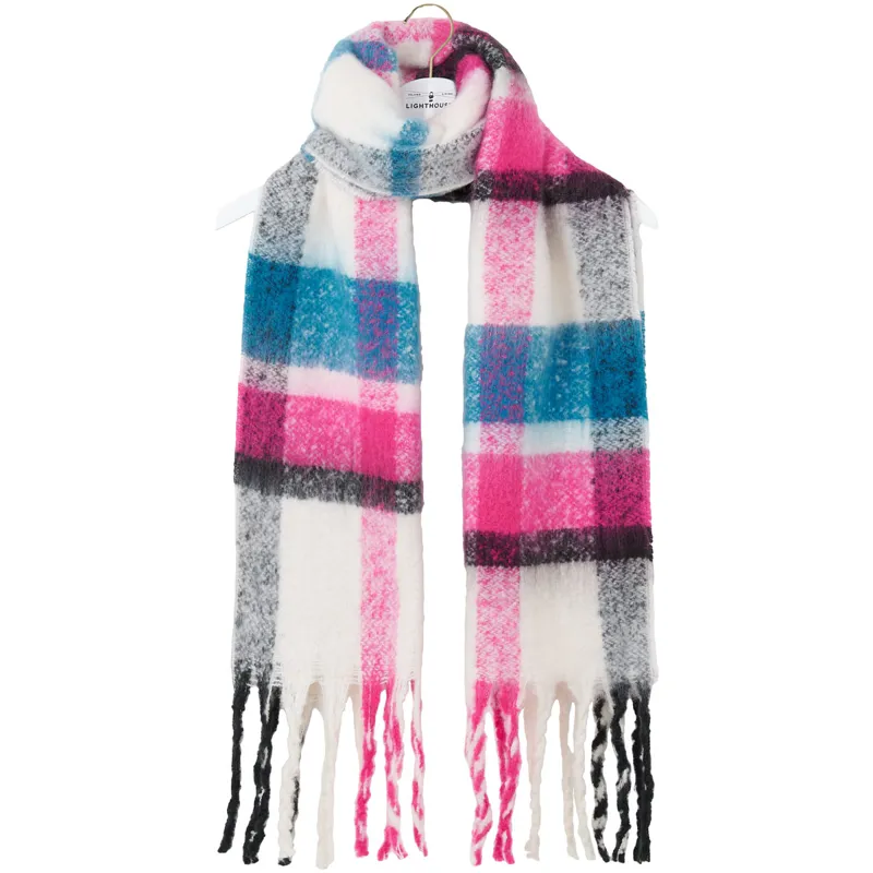 Lighthouse Ladies Scarf - Rust/Pink/Navy-1