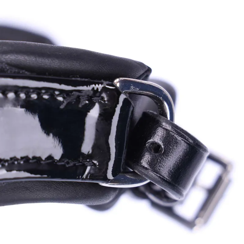 Schockemohle Isabell Werth Satchmo Rolled Flash Bridle - Black/Patent-4