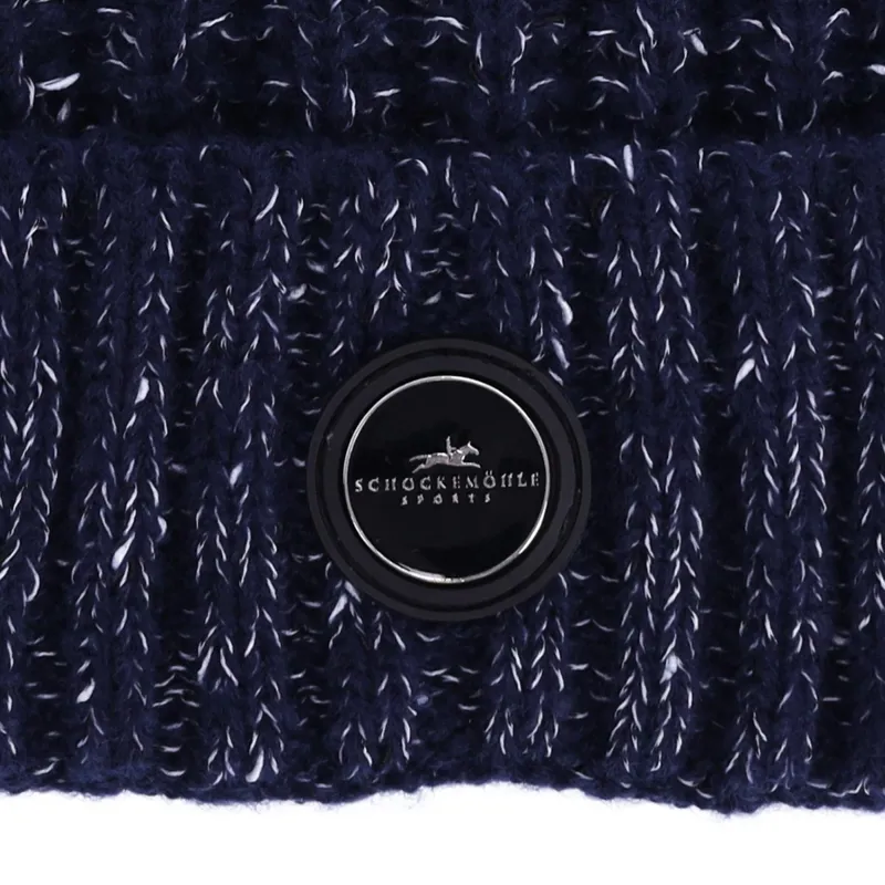 Schockemohle Melange Beanie Hat - Deep Night-1