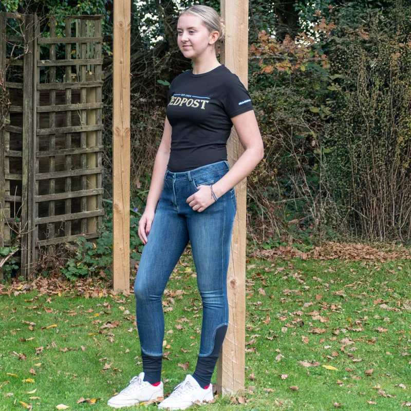 Schockemohle Delphi Denim Full Grip Ladies Breeches - Jeans Blue-6