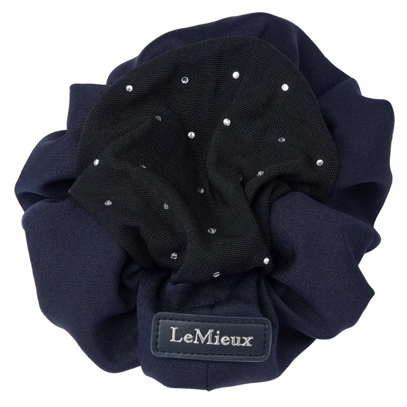 LeMieux Scrunchie with Crystal Hair Net - Navy/Black