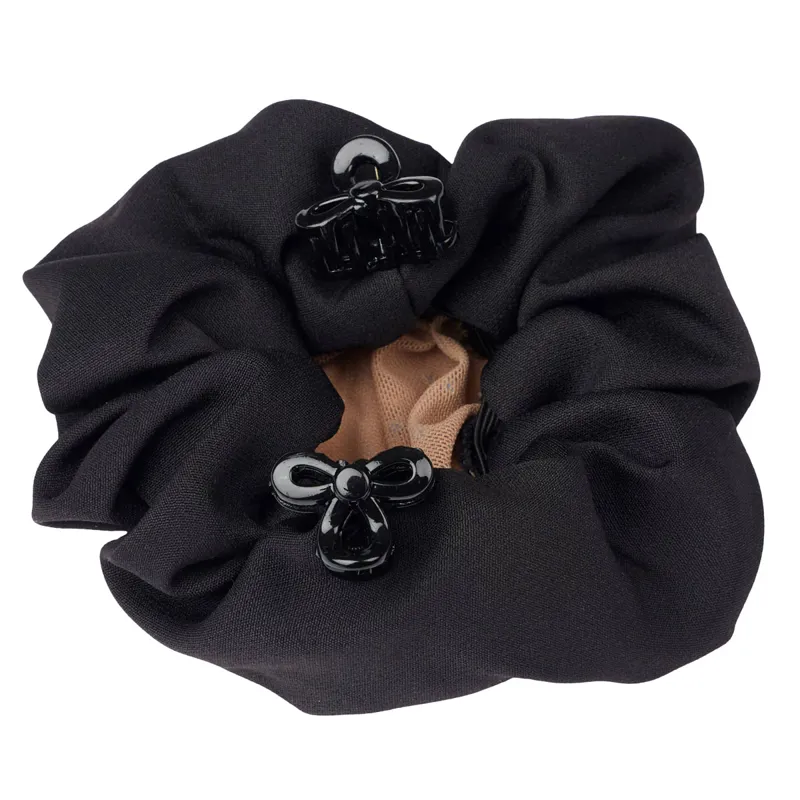 LeMieux Scrunchie with Crystal Hair Net - Black/Blonde-1