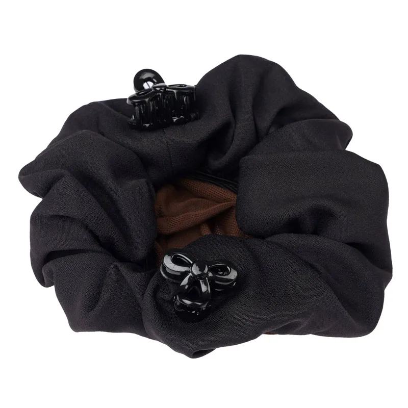 LeMieux Scrunchie with Crystal Hair Net - Black/Brown-1