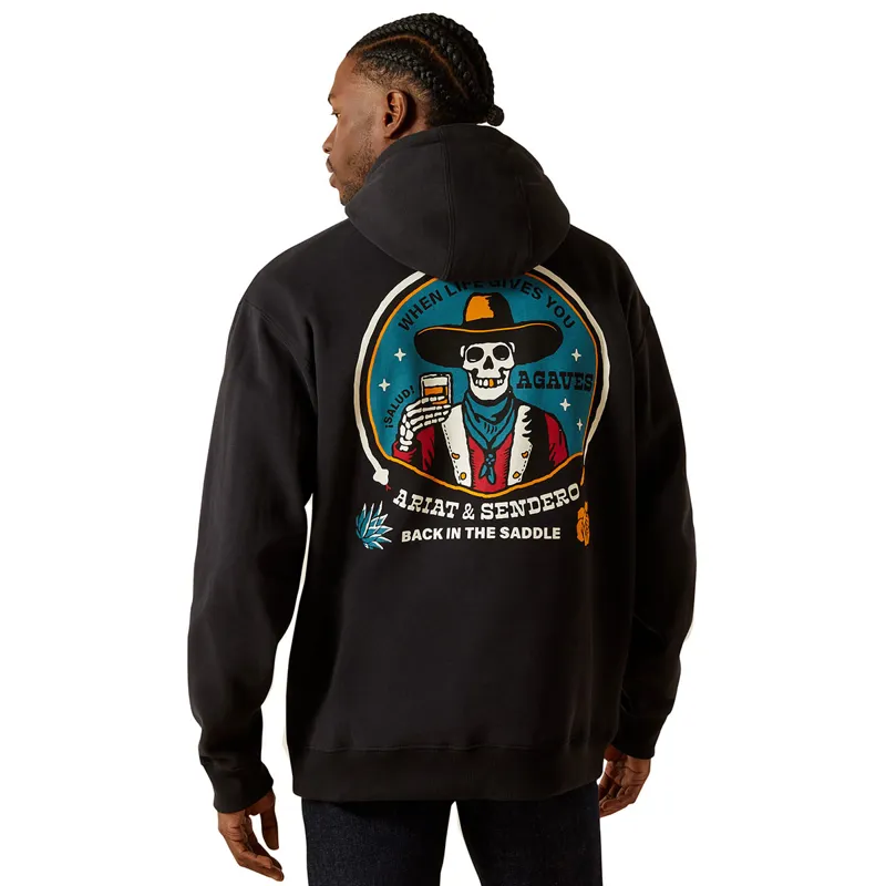 Ariat Sendero When Life Gives You Agaves Mens Hoodie - Black
