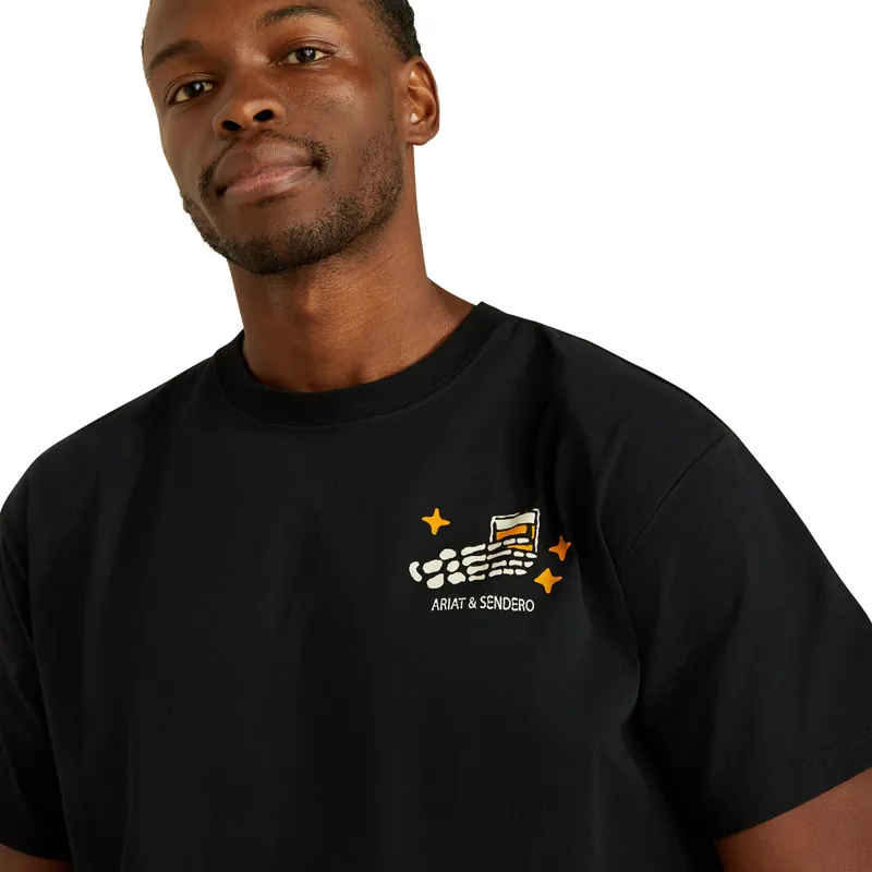 Ariat Sendero When Life Gives You Agaves Mens Tee - Black-3