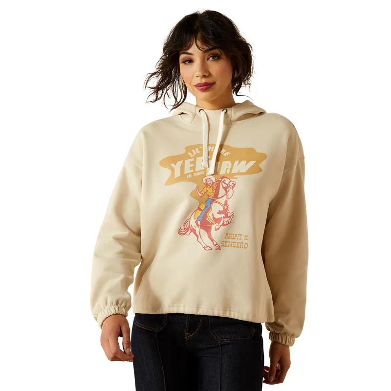 Ariat Sendero Yeehaw Womens Essential Hoodie - Oyster Grey