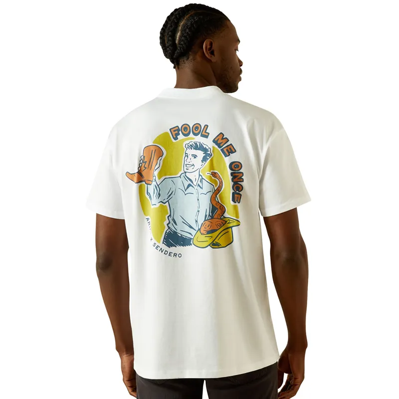 Ariat Sendero Fool Me Once Mens Tee - White