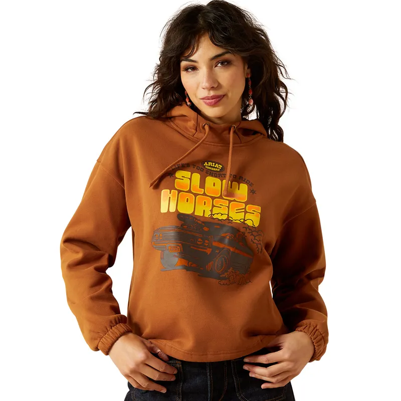 Ariat Sendero Slow Horses Womens Essential Hoodie - Glazed Ginger