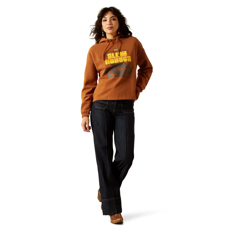 Ariat Sendero Slow Horses Womens Essential Hoodie - Glazed Ginger-2