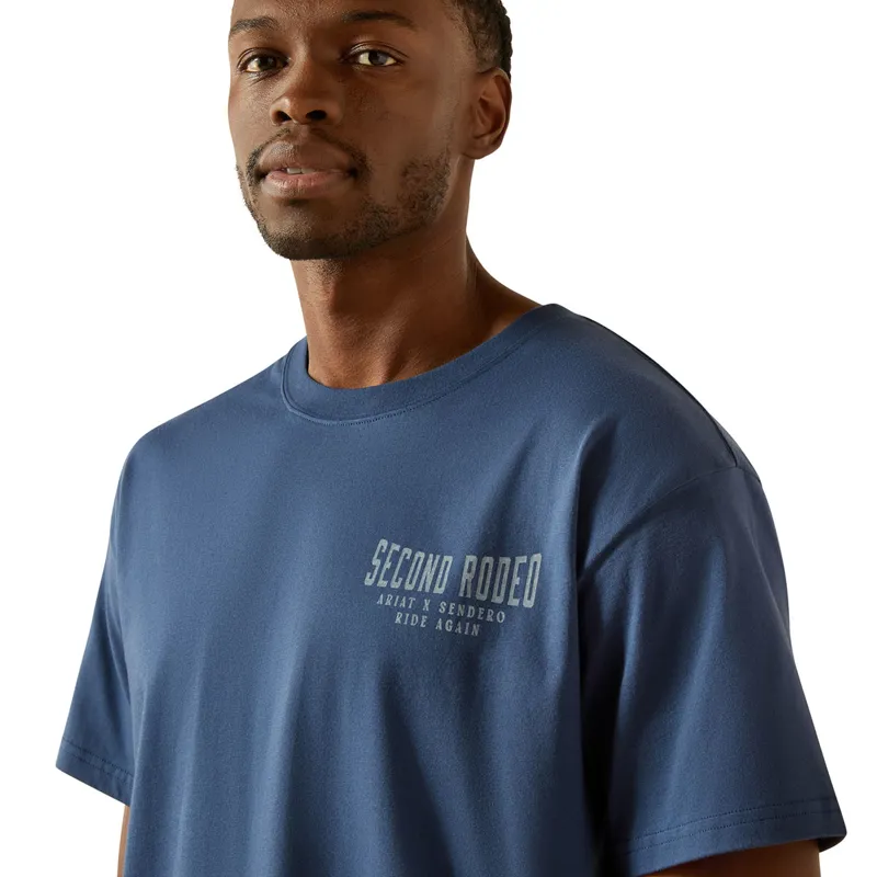 Ariat Sendero Second Rodeo Mens Tee - Dark Denim-3