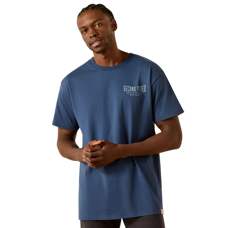 Ariat Sendero Second Rodeo Mens Tee - Dark Denim-1