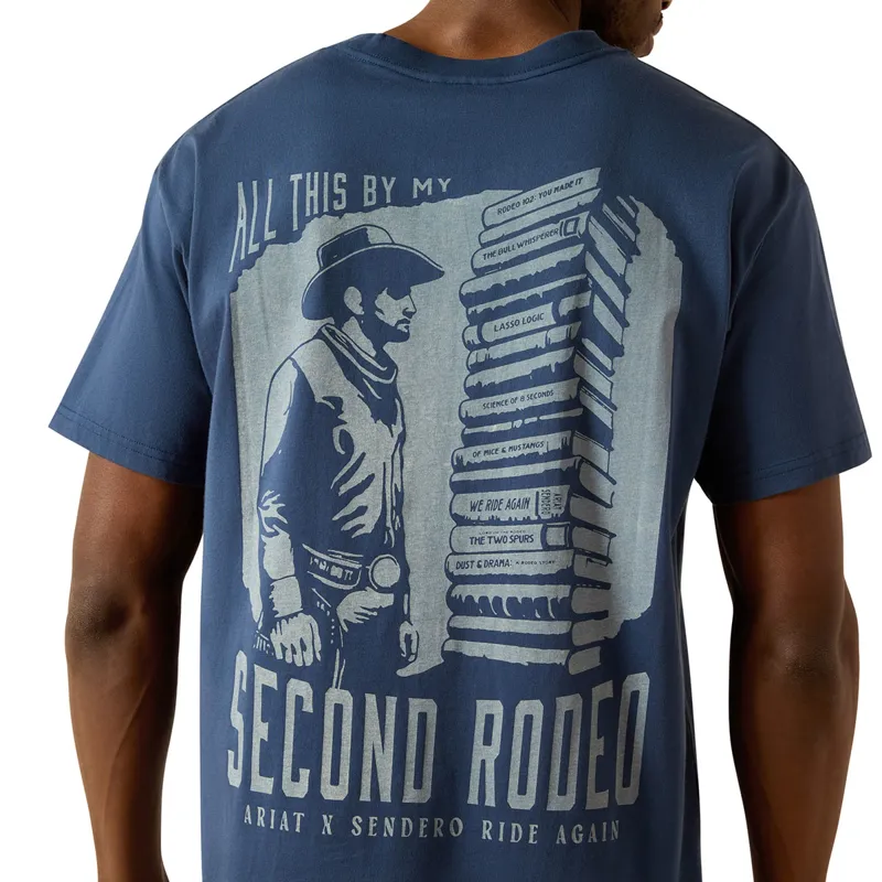 Ariat Sendero Second Rodeo Mens Tee - Dark Denim-2