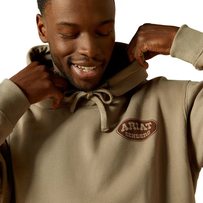 Ariat Sendero Slow Horses Mens Hoodie - Brindle-4