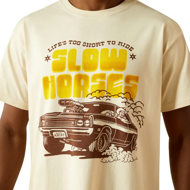 Ariat Sendero Slow Horses Mens Tee - Sandshell-3