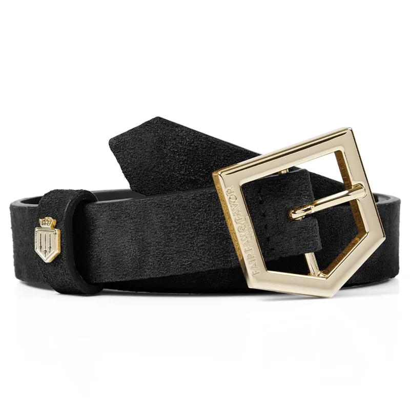 Fairfax and Favor Sennowe Belt - Black Suede