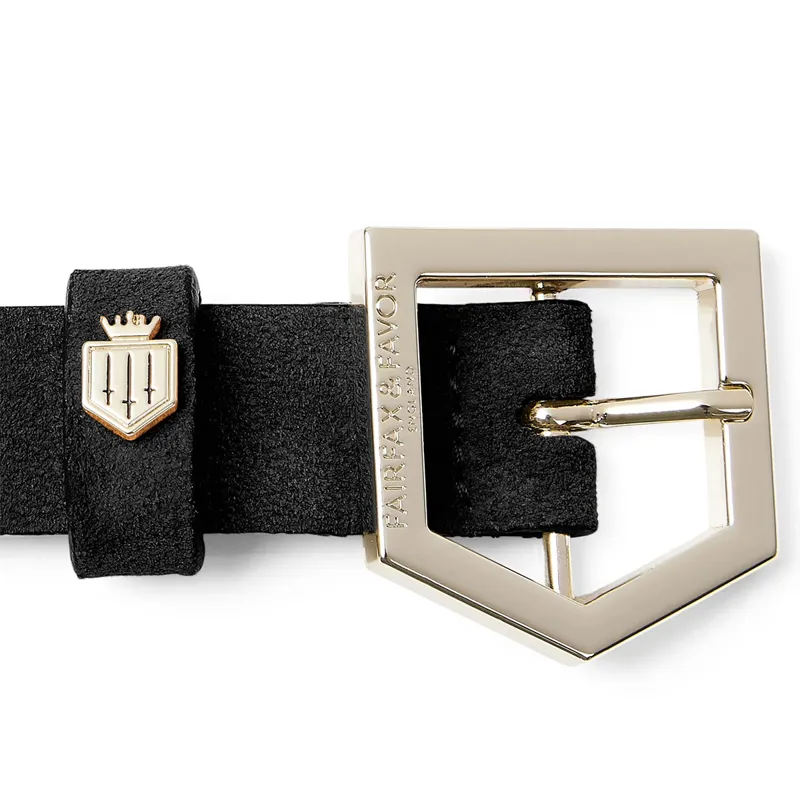 Fairfax and Favor Sennowe Belt - Black Suede-1