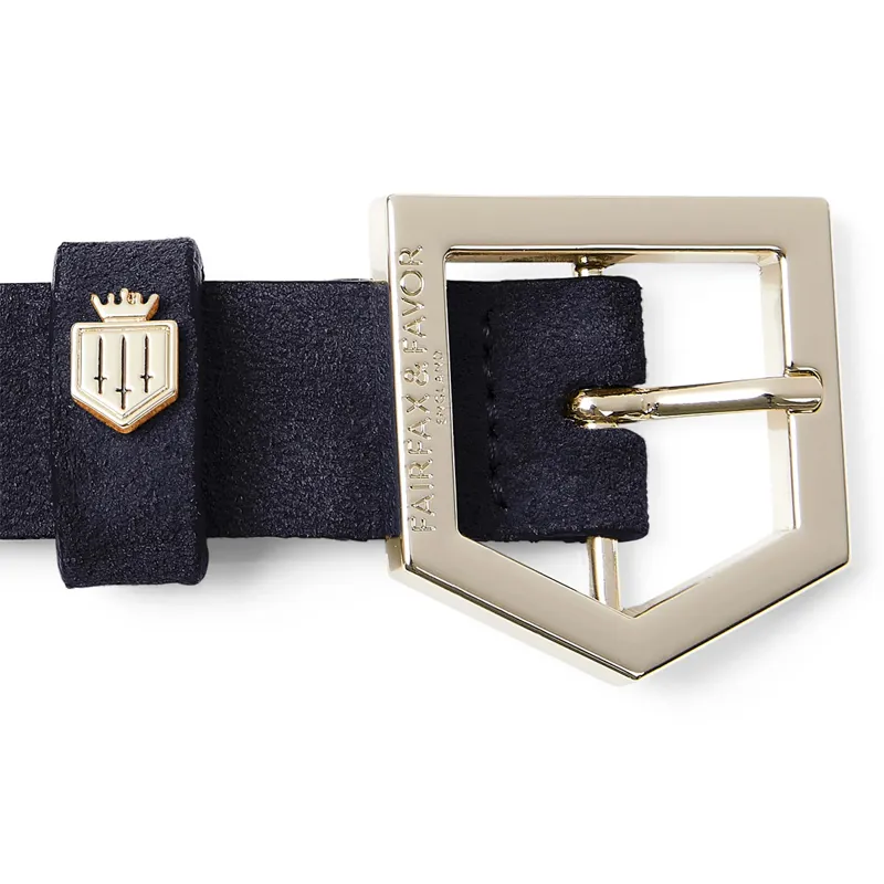 Fairfax and Favor Sennowe Belt - Navy Suede-2