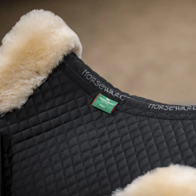 Horseware Sheepskin Halfpad - Black/Natural-6