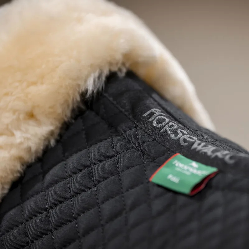 Horseware Sheepskin Halfpad - Black/Natural-5