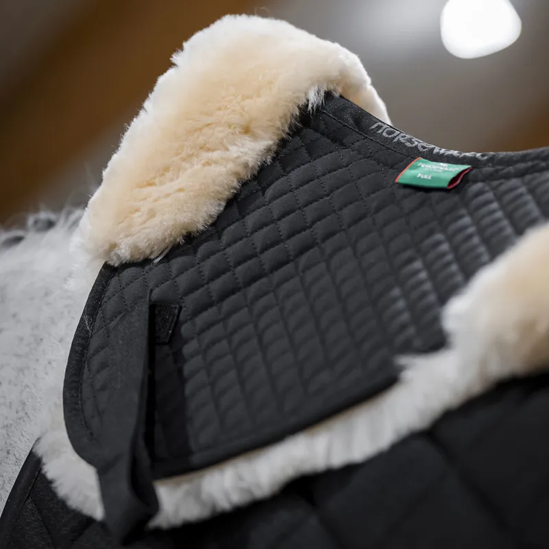 Horseware Sheepskin Halfpad - Black/Natural-4