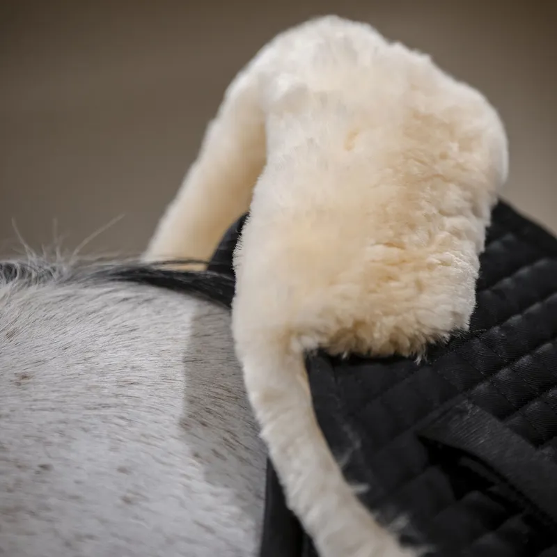 Horseware Sheepskin Halfpad - Black/Natural-3