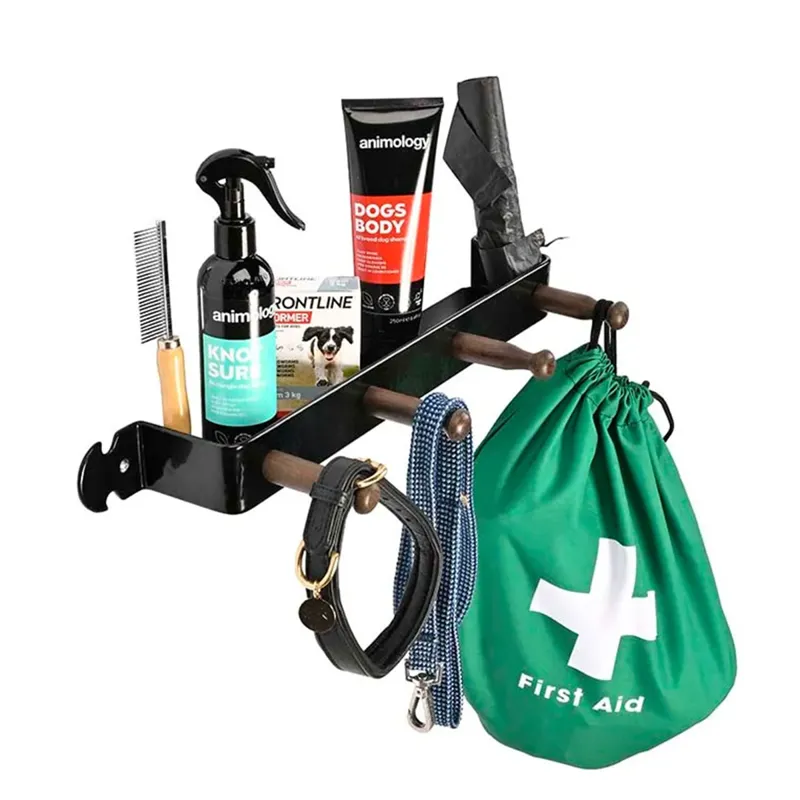 Stubbs Retro Coat Peg Shelfie - Black-1