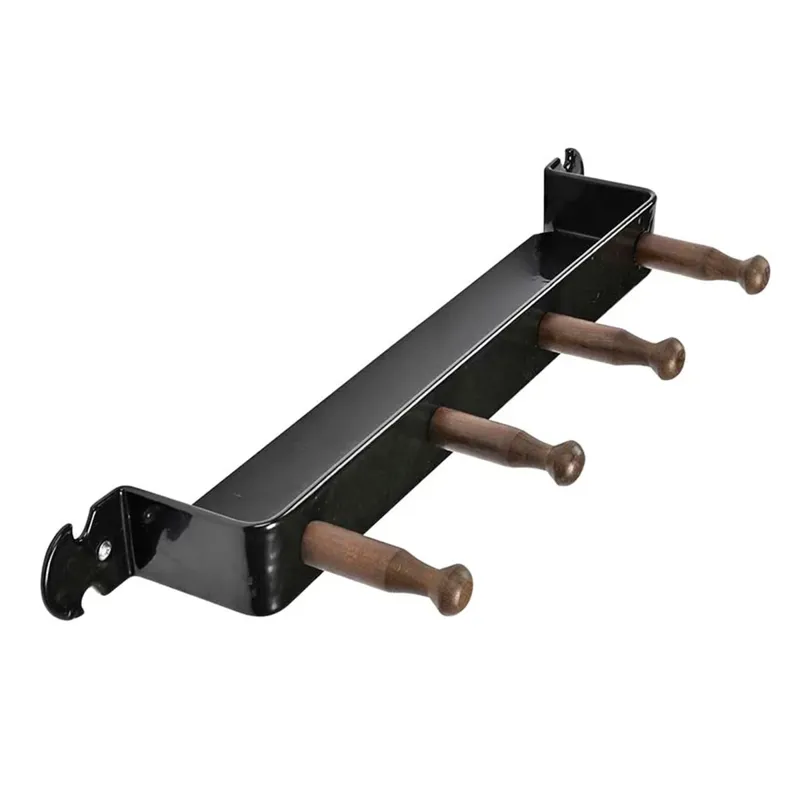 Stubbs Retro Coat Peg Shelfie - Black