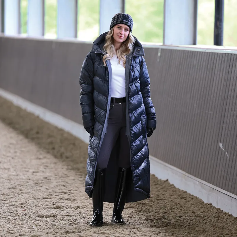 Equetech Shield Reversible Waterproof Ladies Coat - Graphite/Black-9