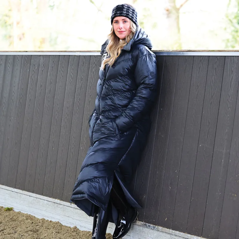 Equetech Shield Reversible Waterproof Ladies Coat - Graphite/Black-7