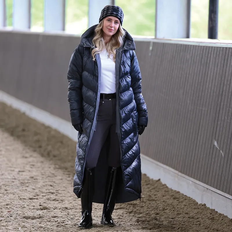 Equetech Shield Reversible Waterproof Ladies Coat - Graphite/Black-6