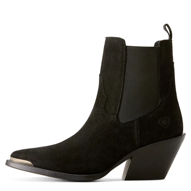 Ariat Womens Shiloh Western Boots - Distressed Black Suede-2